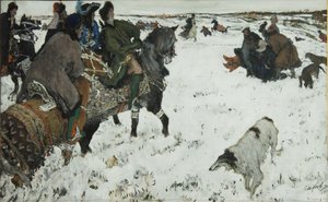 Pedro I en la caza, 1902 de Valentin Aleksandrovich Serov