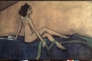 Retrato de la bailarina Ida Rubinstein (1885-1960). Obra de Valentin Alexandrovich Serov (1865-1911), témpera y tiza negra sobre lienzo de Valentin Aleksandrovich Serov