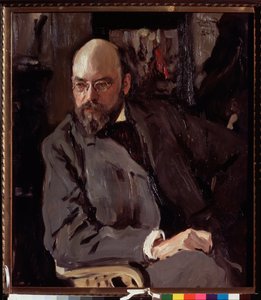 Retrato del artista Ilya (Ilia) Ostroukhov (1858-1939). Pintura de Valentin Alexandrovich Serov (1865-1911), óleo sobre lienzo de Valentin Aleksandrovich Serov