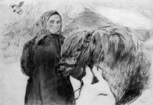 Serow mujer con caballo