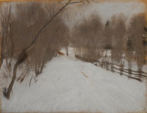 Camino de invierno a Domotkanovo, 1904 de Valentin Aleksandrovich Serov