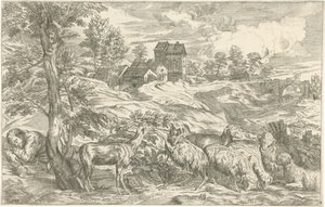 Paisaje con pastor dormido Opera Selectiora (título de la serie) de Valentin Lefebvre