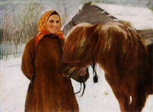 Mujer con un caballo, 1898, 1965