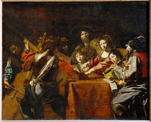 Un concert - Un concierto ... de Valentin de Boulogne