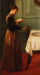 Estudio de una niña leyendo
