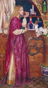 La Reina estaba en el salón, comiendo pan y miel (óleo sobre tabla)
