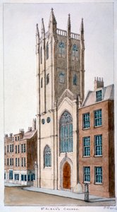 Iglesia de San Albano, Wood Street, Londres, 1824 de Valentine Davis