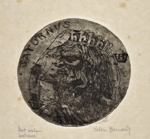 Representación del divinista Saturno (dibujo) de Valère Bernard