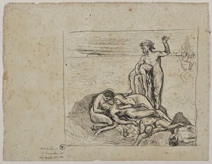 Estudio para "Las lágrimas" (dibujo) de Valère Bernard