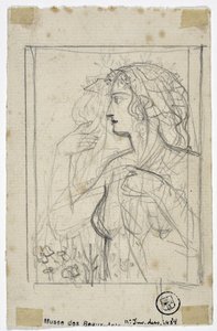 Perfil de la mujer (dibujo) de Valère Bernard