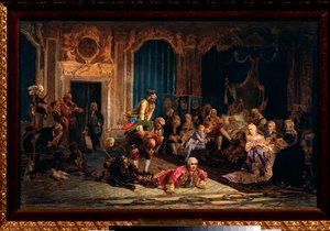 Bufones en la corte de la emperatriz Ana I de Rusia (Anna Ivanovna de Valeri Ivanovich Jacobi