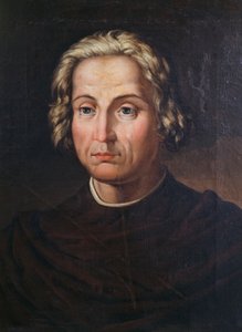 Retrato de Cristóbal Colón (1451-1506), explorador y navegante italiano, pintura de Valeriano Domínguez Bécquer (1833-1870) de Valeriano Domínguez Bécquer