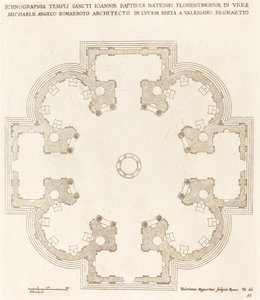 Plano de la iglesia de San Juan Bautista de Valerien Regnard