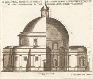 Sección de la Iglesia de San Juan Bautista de Valerien Regnard