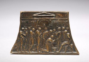 Cristo lavando los pies de los apóstoles, 1500s de Valerio Belli
