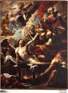 Martirio de San Lorenzo en la parrilla de Valerio Castello