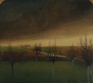 Antes de la primavera (acuarela sobre papel)