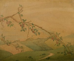 Paisaje con manzano (óleo sobre lienzo) de Valerius de Saedeleer