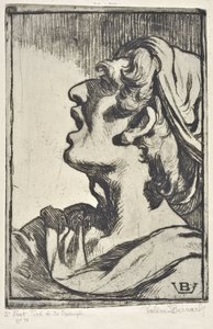 Cabeza de hombre (dibujo) de Valère Bernard