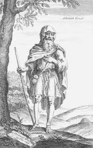 Un druida británico de Stonehenge por William Stukeley, 1723 de Van Der Gucht