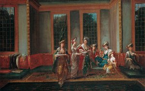 Mujeres bebiendo café, 1720s