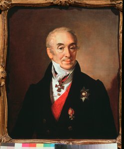 Retrato de Sergei Kushnikov (1767-1839), político ruso - Retrato de Sergei Kushnikov - Pintura de Vasili Andreyevich Tropinin (Vassili Tropinin) (1776-1857), óleo sobre lienzo