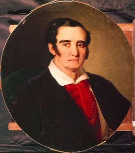 Retrato del pintor Giuseppe Angiolo Artari 1792-1863, década de 1830 de Vasili Andreevich Tropinin