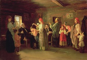 Inspección de un hogar infantil, 1866 de Vasili Efimovich Kallistov