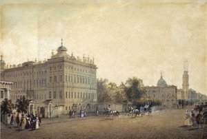 San Petersburgo. El Palacio Anichkov de Vasili Semenovich Sadovnikov