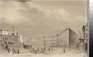 San Petersburgo. El edificio del Estado Mayor en el malecón del río Moika de Vasili Semenovich Sadovnikov