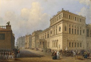 Vista del Nuevo Hermitage a Través de la Calle Millionnaya, 1851