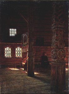 Interior de la Iglesia de San Pedro y San Pablo en Puchug, 1894