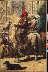 Un cavalier a Samarcande (Uzbekistán) (Un jinete en Samarcanda) - Peinture de Vasili Vailyevich Vereshchagin (Vassili Verechtchaguine) (1842-1904), huile sur toile de Vasili Vasilievich Vereshchagin