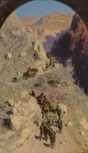 Artillería en las montañas del Cáucaso, 1883