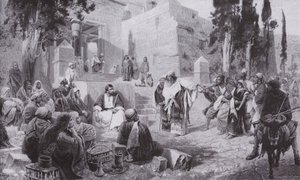 Jesús y la mujer sorprendida en adulterio de Vasilij Dmitrievich Polenov