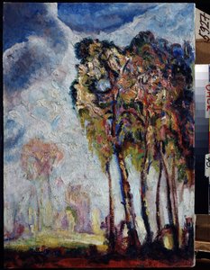 "Paysage aux arbres" Peinture de Vasily Ivanovich Denisov (1862-1921) 1914 Regional M. Vrubel Art Museum, Omsk de Vasily Ivanovich Denisov