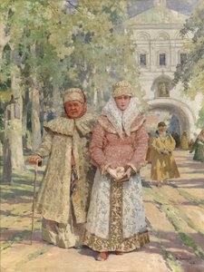 Fuera de la puerta del monasterio de Vasily Ivanovich Navozov