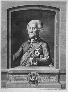 Retrato del Conde Nikolay Alexeyevich Tatishchev 1739-1823, 1795 de Vasily Petrovich Pyadyshev
