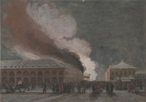 Incendio en las filas del comercio de sal de Georg Wilhelm Timm