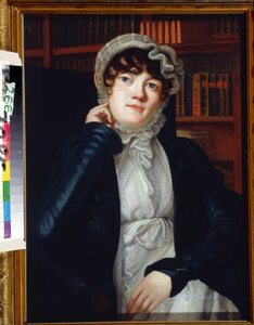 Retrato de la poeta Karolina Pavlova (Caroline Karlovna Pavlova ou Carolina von Pawloff de Vassily Fyodorovich Binemann