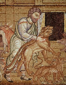 Vida de Noé, el arca (detalle del mosaico)
