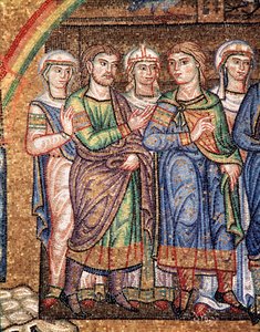 Vida de Noé, los hijos de Noé (detalle del mosaico)