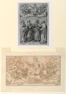 Dibujo, La Asunción de la Virgen, principios del siglo XVII