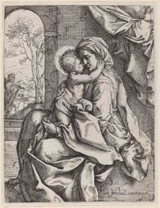 Virgen y Niño de Ventura Salimbeni after Guido Reni