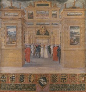 Boda del Gran Duque Fernando I de Médicis con Cristina de Lorena de Ventura di Arcangelo Salimbeni
