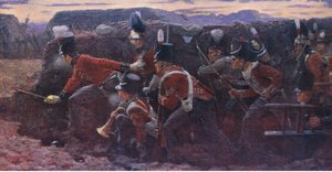 La esperanza perdida en Badajoz, ilustración de la Historia de Inglaterra de Cassell, 1900s de Vereker Monteith Hamilton