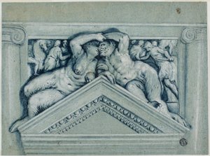 Sobrepuerta con sátiro y sátiresa de Veronese