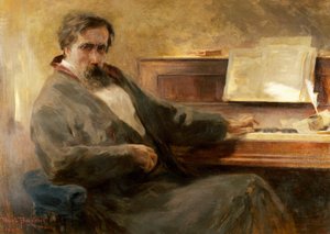 Retrato de Amilcare Ponchielli (Paderno Fasolaro) de Vespasiano Bignami