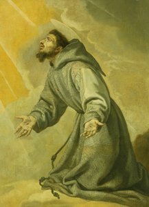San Francisco recibiendo los estigmas de Vicente Carducho