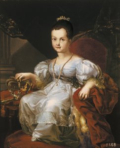 Retrato de Isabel II de niña (óleo sobre lienzo) de Vicente Lopez y Portana